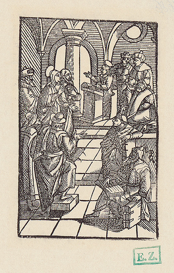 E.H. Monogramista – Dvanásťročný Ježiš v chráme 