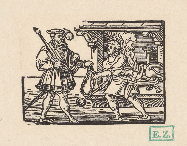 Kopisti, Hans Brosamer – Kuchár podáva velmožovi reťaz 