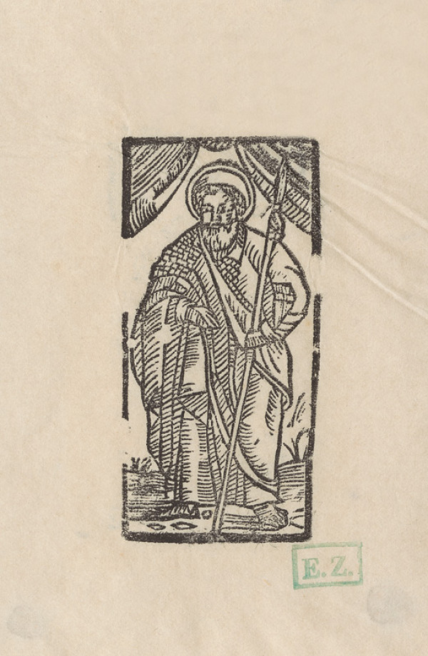 Provinčný grafik preberajúci ikonografický program, Erhard Schön, Hans Springinklee – Svätý Tomáš apoštol 