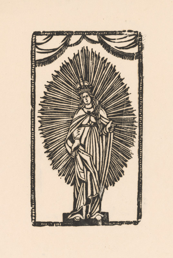 Slovenský grafik z 1. polovice 19. storočia – Svätá Mária - Kráľovná nebies 