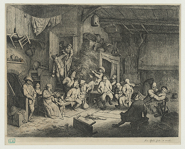 Adriaen van Ostade – Sedliacky tanec v hostinci 