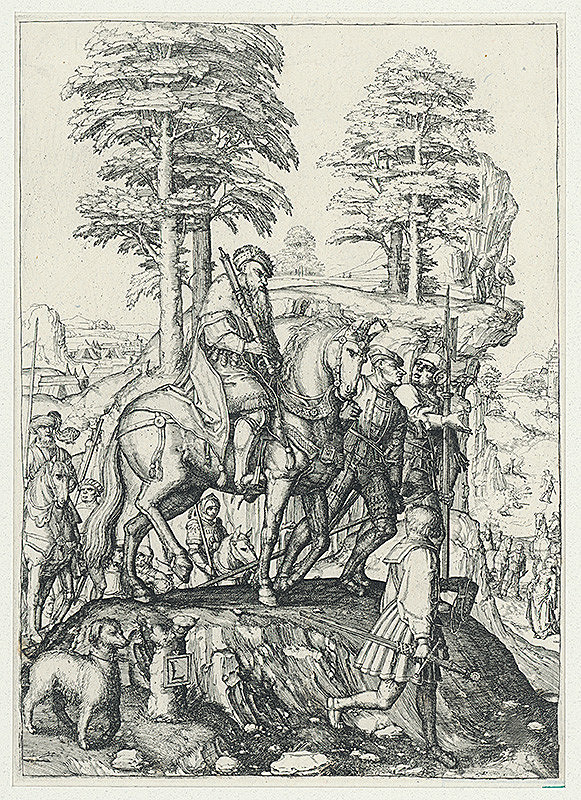 Lucas van Leyden – Jefteho dcéra prestupuje pred otca 