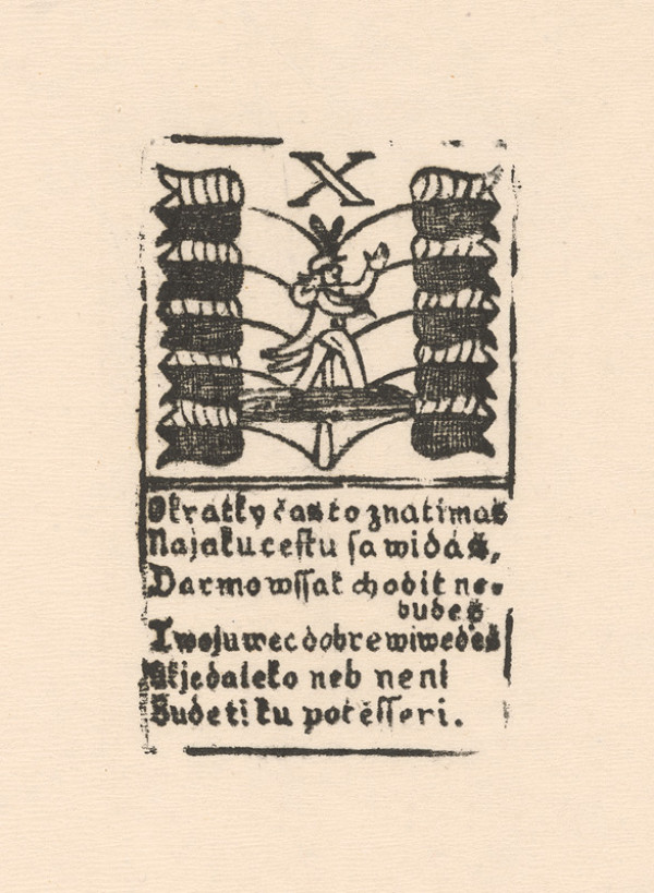 Slovenský grafik z 18. storočia – Hracia karta 