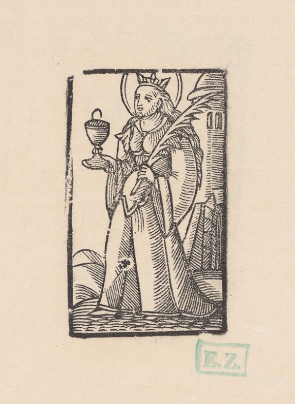 Remeselný grafik – Svätá Barbora panna a mučenica 