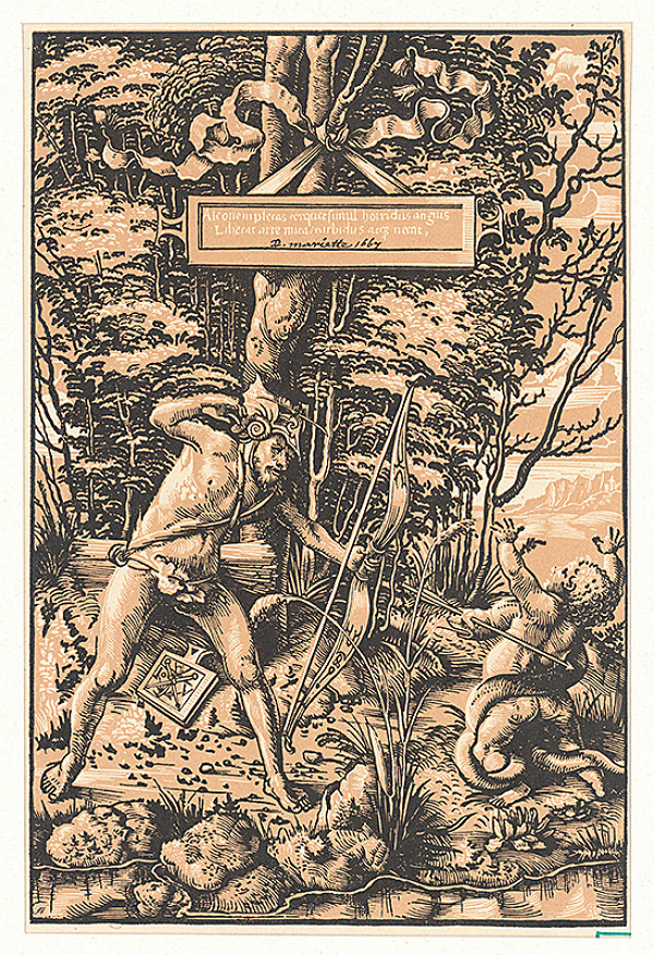 Monogramista I. V., Monogramista A. E. – Muž zabíjajúci hada škrtiaceho dieťa 