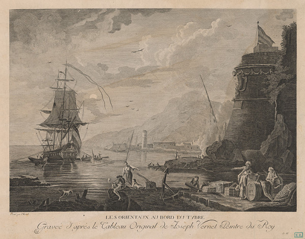 Claude-Joseph Vernet – Orientálci v prístave na Tibere ? 