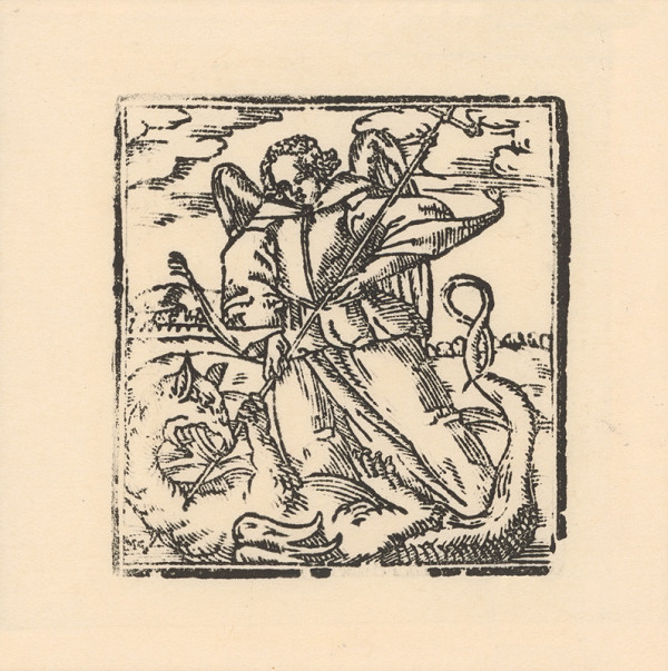 pravdepodobne olomoucký tlačiarenský remeselník obľubujúci monogram MC Provinčný – Svätý Michal archanjel 