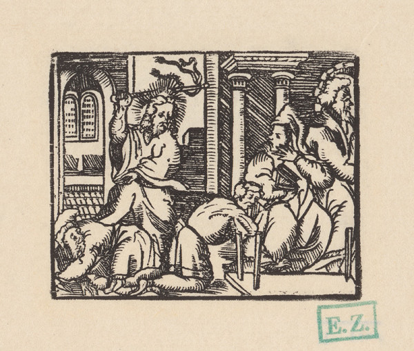 Provinčný remeselný kopista – Vyhnanie kupcov z chrámu 