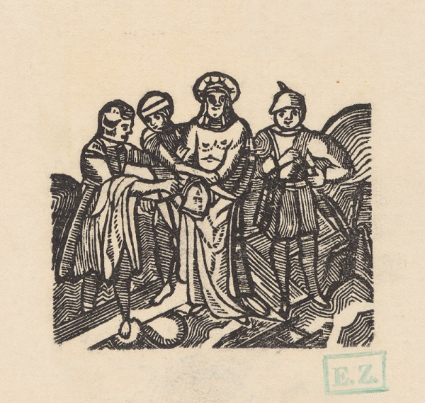 Remeselný grafik empírovej štýlovej orientácie – Ježišovi vyzliekajú šaty 