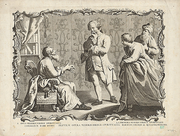 Taliansky grafik z 2. polovice 18. storočia – Dielo milosrdenstva duchovného 