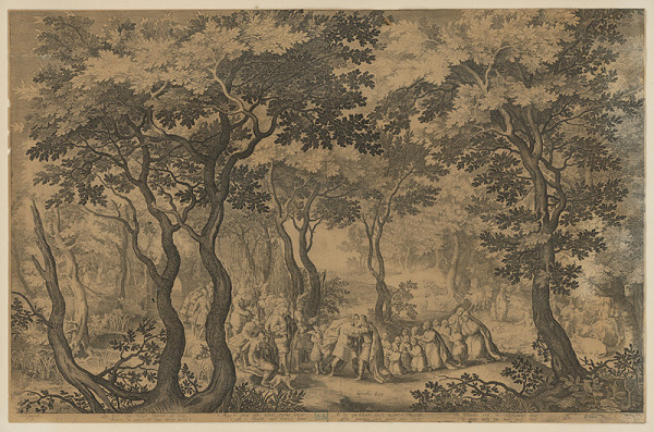 Nemecký rytec zo 17. storočia – Výjav zo starého zákona 