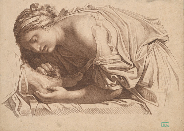 Nemecký grafik z prelomu 18. - 19. storočia – Mária Magdaléna 