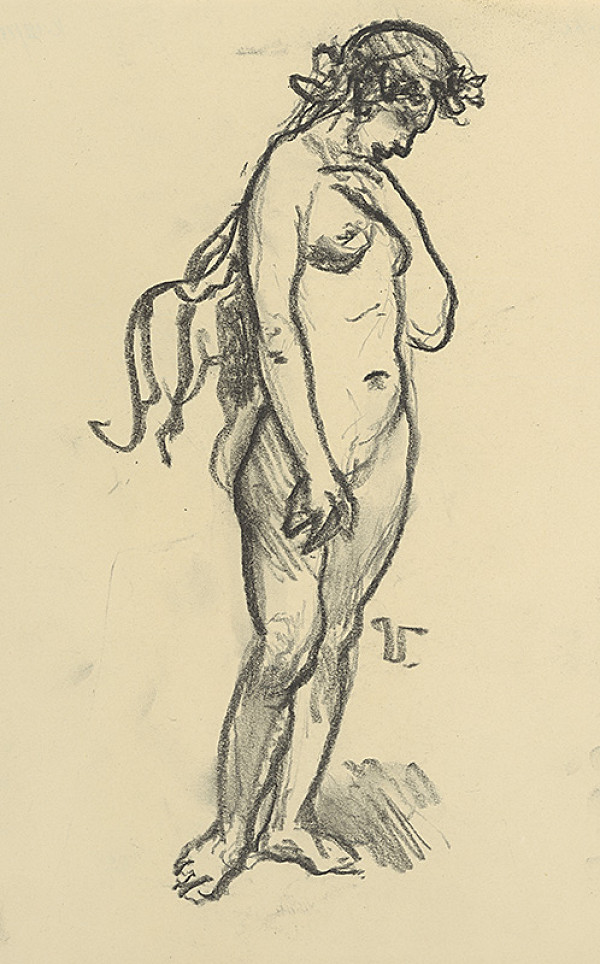 Jaroslav Vodrážka – Akt ženy s vencom na hlave 