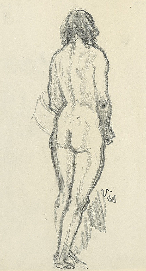 Jaroslav Vodrážka – Akt ženy zo zadu 