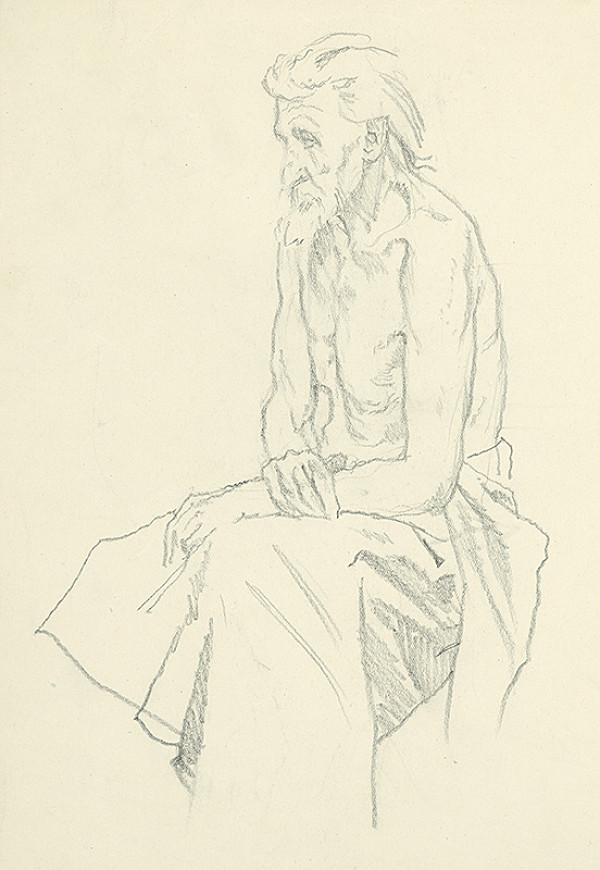 Jaroslav Vodrážka – Štúdia sediaceho starca 