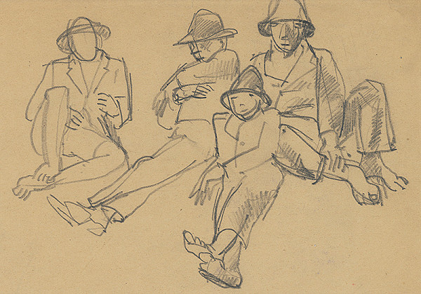 Vilmos Aba-Novák – Skica k odpočívajúcim cigánom 