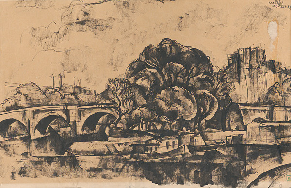 Ferencz Erdélyi – Pohľad na Anjelský hrad v Ríme ? 