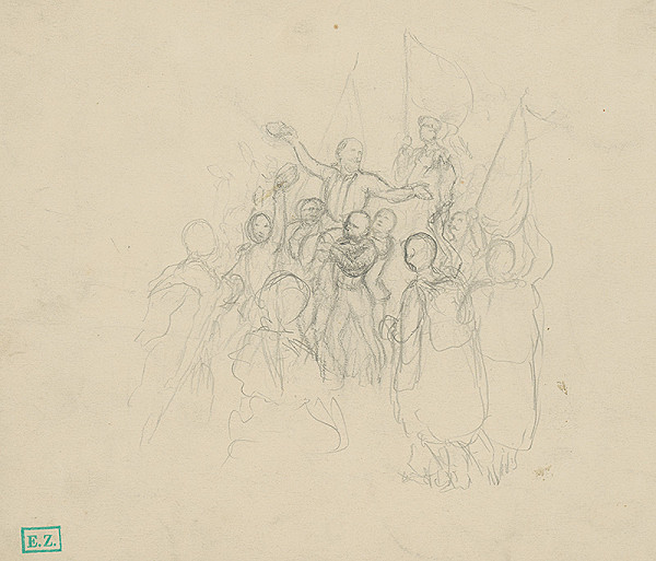 Vojtech Klimkovič – Výjav z revolúcie v roku 1848 