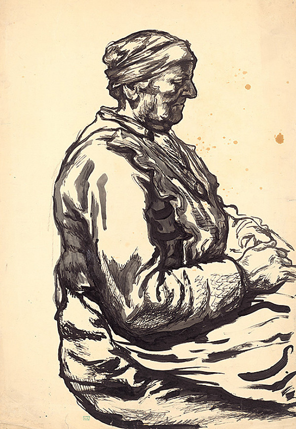 Stredoeurópsky majster – Portrét stareny 