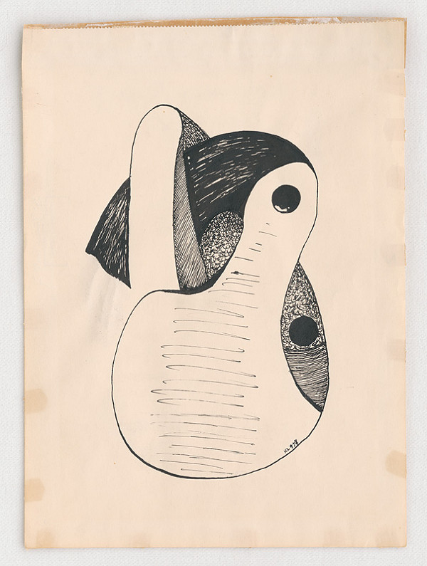 Lajos Kassák – Kresba tušom 