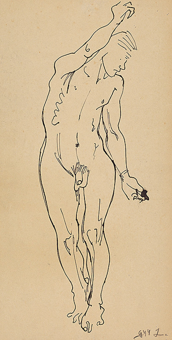 Lajos Luzsicza – Pohybová štúdia mužského aktu 