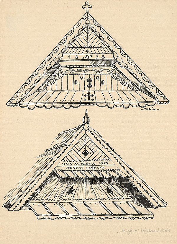 Ján Thain – Vyrezávané štíty na domoch v Zsigárde 