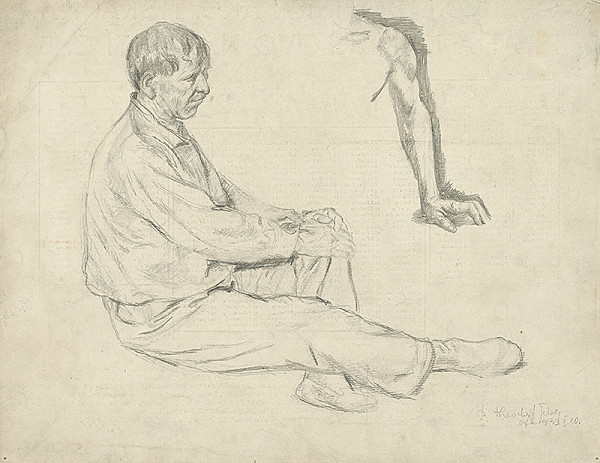 Teodor Tekel – Štúdia sediaceho muža 