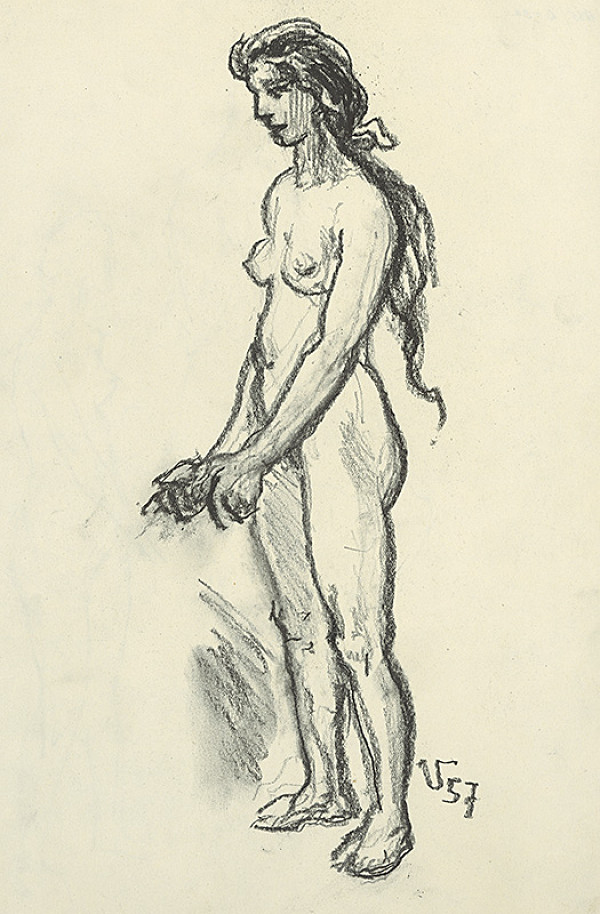 Jaroslav Vodrážka – Stojací ženský akt 