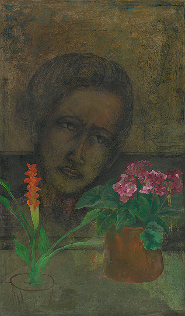 Stredoeurópsky majster z 1. tretiny 20. storočia – Žena s primulou 