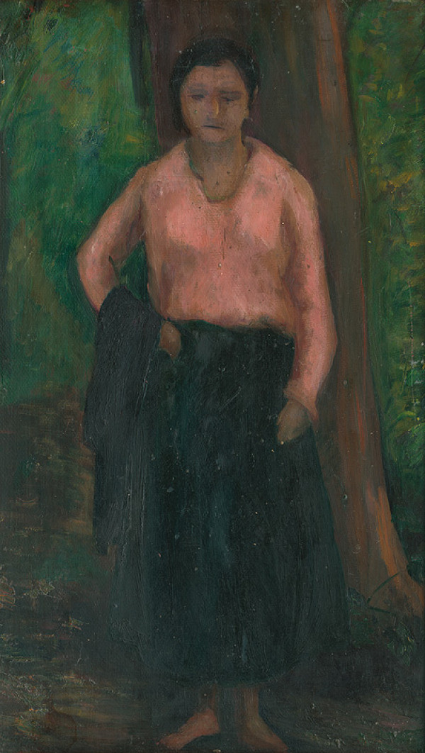 Viktor Belányi – Stojaca žena v plenéri 