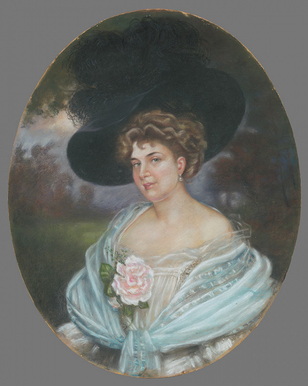 Neznámy autor – Žena s ružou 