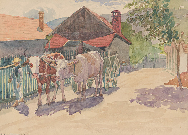 Ján Thain – Dedina s kravami 