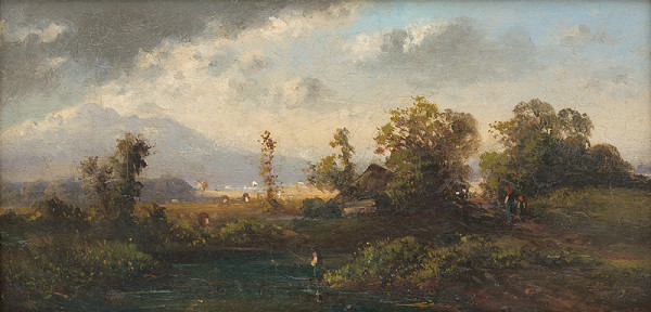 Ladislav Mednyánszky – Krajina s rybárom 