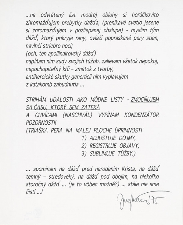 Juraj Meliš – ...na odvrátený list modrej oblohy... 