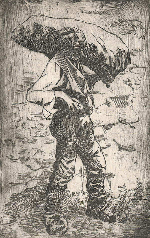 Viktor Hermély – Robotník nesúci vrece 