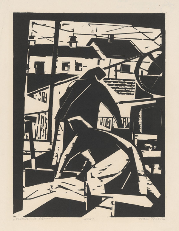 Ivan Štubňa – Mlátenie ľanu 