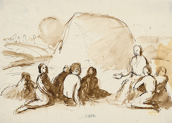 Ernest Špitz – Sediaci pri stohu I. 