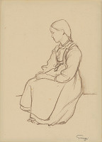 Alojz Fellegi – Sediace dievča 