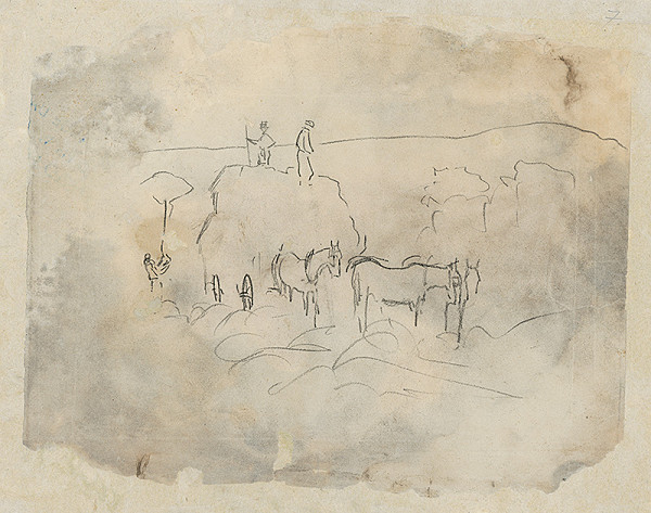 Ladislav Mednyánszky – Nakladanie sena 