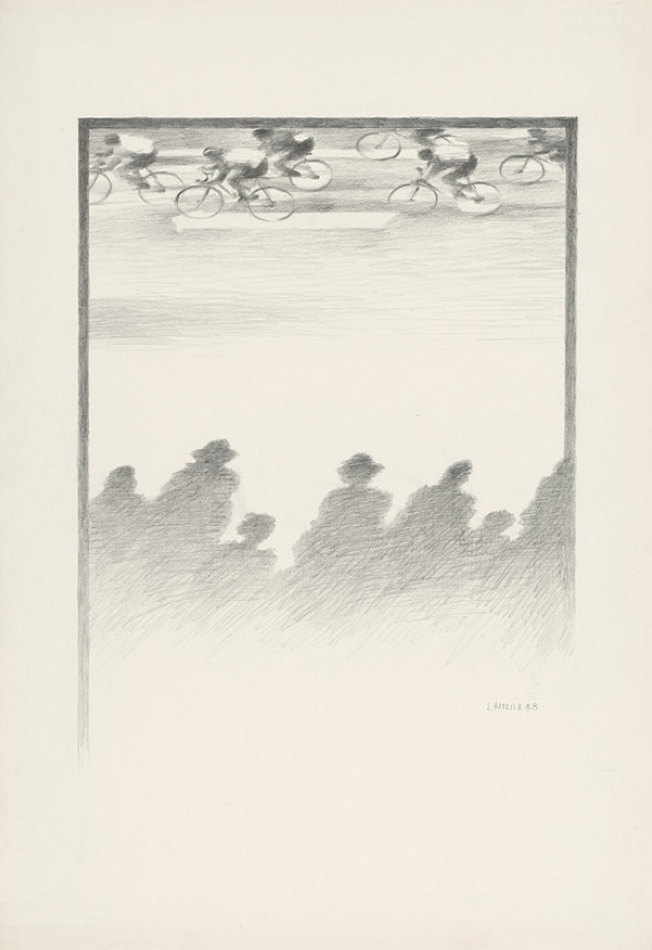 Ján Havrila – Diváci a bicyklisti 