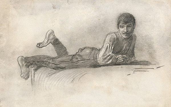 Ladislav Mednyánszky – Štúdia ležiaceho cigána 