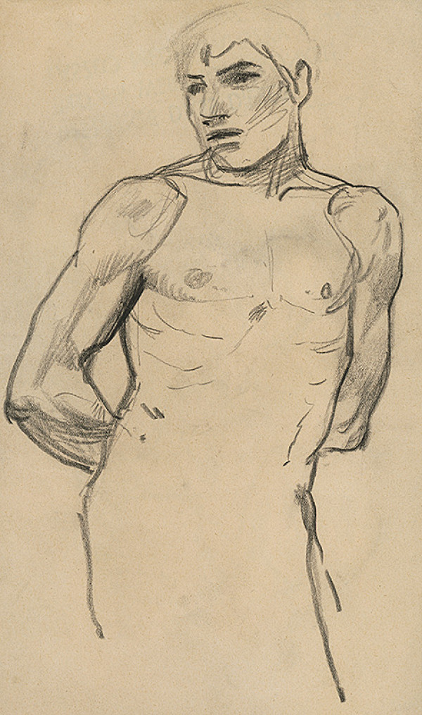 Ladislav Mednyánszky – Štúdia mužského aktu 