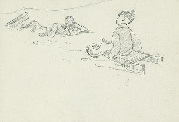 Karol Ondreička – Štúdia k sánkovačke 