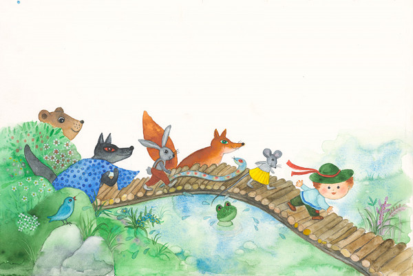 Oľga Bajusová – Ilustrácia ku knihe Mechúrik Koščúrik 