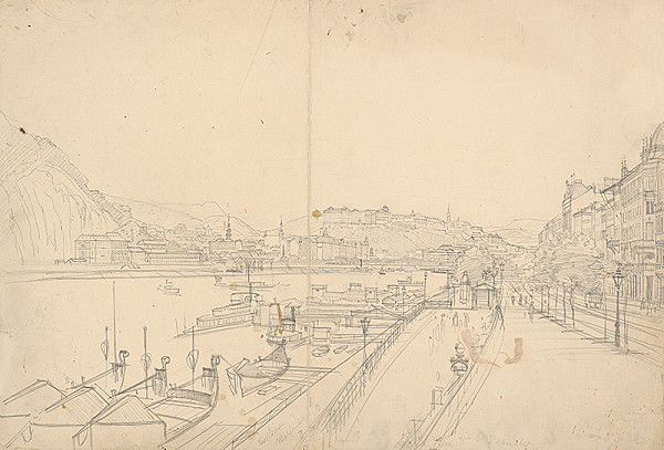 Ladislav Mednyánszky – Pohľad na Budapešť 