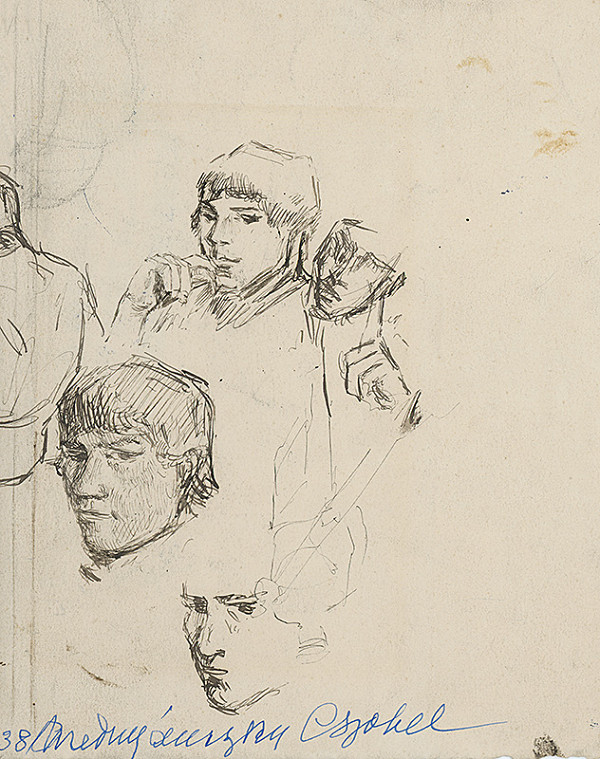 Ladislav Mednyánszky – Štúdia hláv 