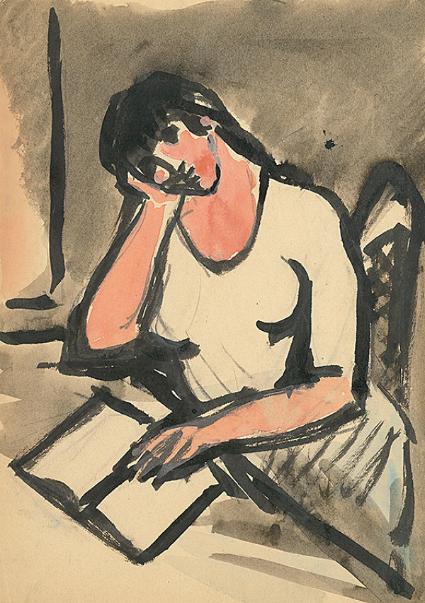 Ján Mudroch – Zamyslená s knihou 