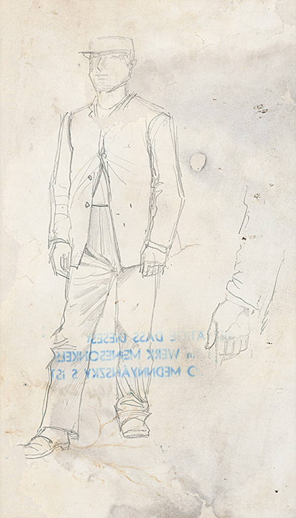 Ladislav Mednyánszky – Štúdia stojaceho muža 