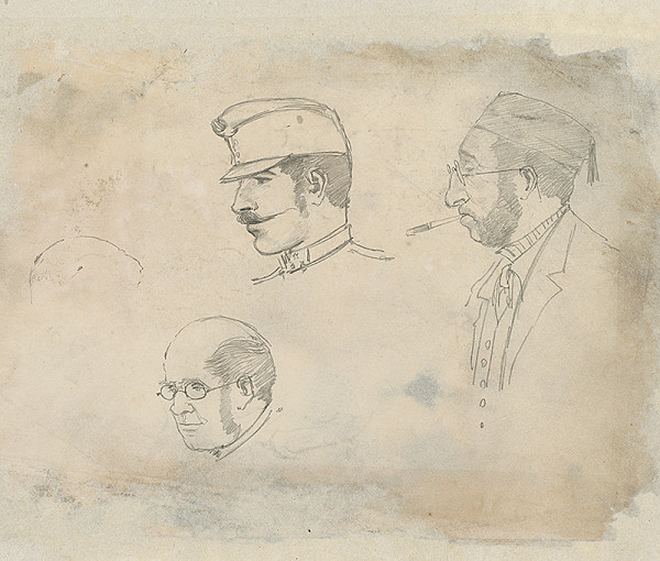 Ladislav Mednyánszky – Štúdia troch mužských postáv 