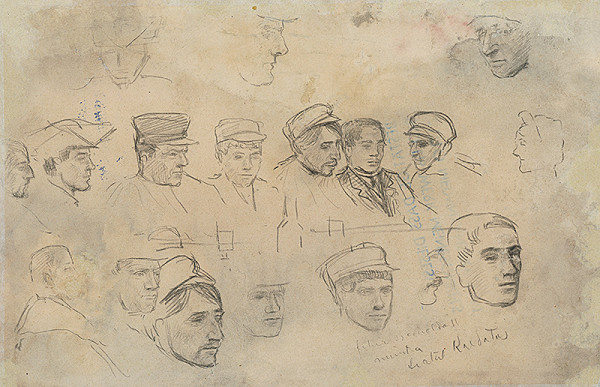 Ladislav Mednyánszky – Štúdia mužských hláv 